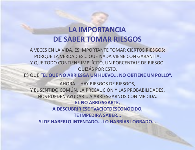 La importancia de saber tomar riesgos